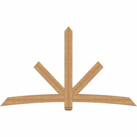 Ekena Millwork Alberta Smooth Timber Gable Bracket, Western Red Cedar, 96"W x 56"H x 3 1/2"D x 5 1/2"F, 14/12 Pitch GBW096X56X0406ALB00SWR
